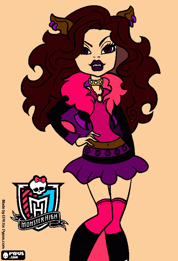 e da monster high da cloudim  para colorir e imprimir