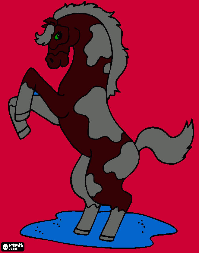 e um cavalo giro para colorir e imprimir