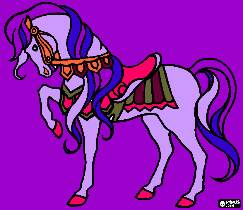 e uma cavalo lindo  para colorir e imprimir