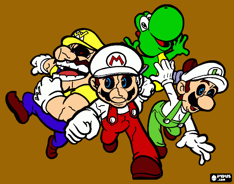 edo mario bros para colorir e imprimir