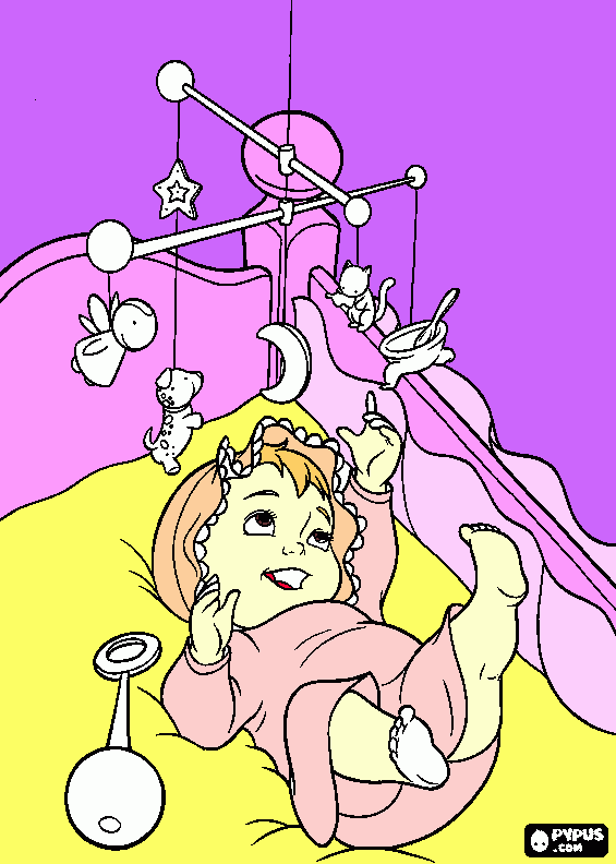 ela e uma bebe  linda para colorir e imprimir