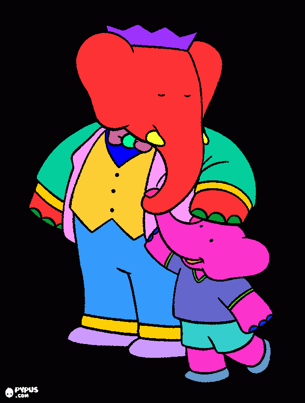 elefante coloridinho para colorir e imprimir
