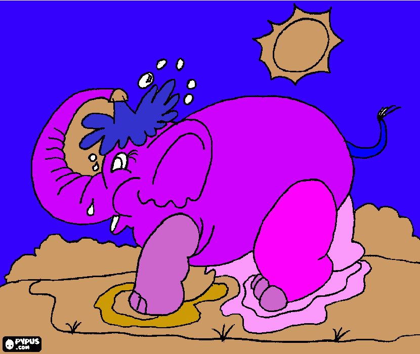 Elefante do Miguel para colorir e imprimir