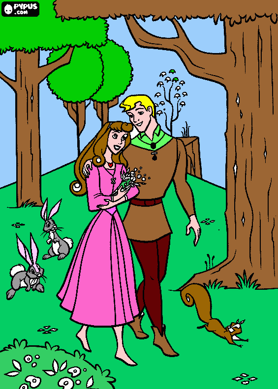 elena e stefan na floresta  para colorir e imprimir
