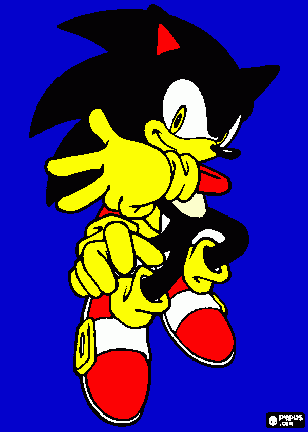 elevira bola  vira sonic amarelo para colorir e imprimir