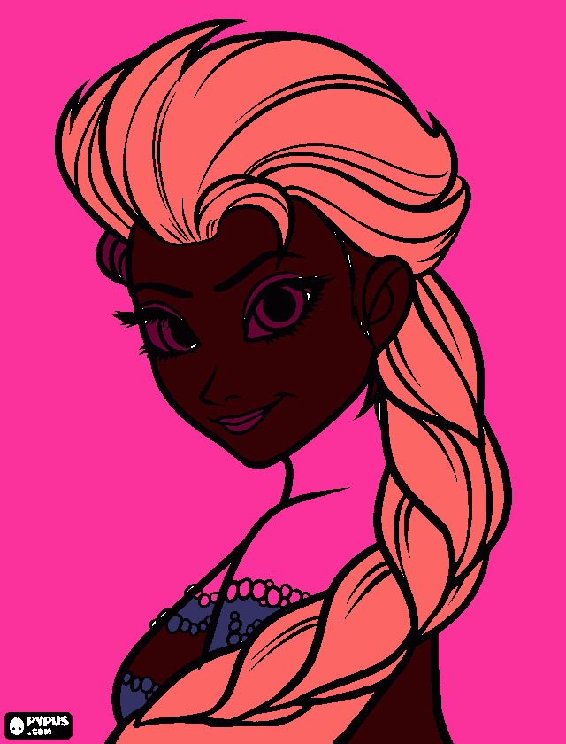 elsa a princesa para colorir e imprimir