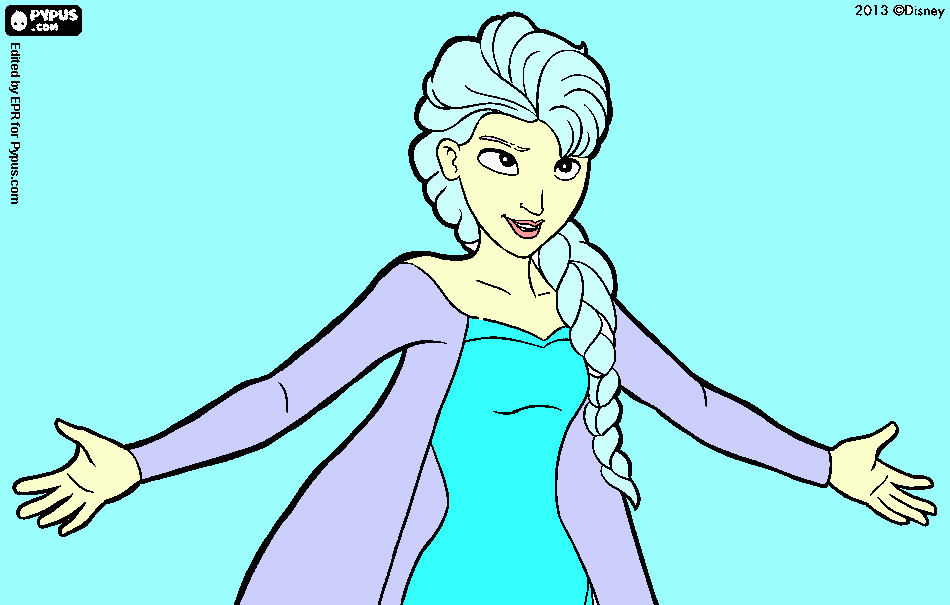 Elsa de Frozen para colorir e imprimir