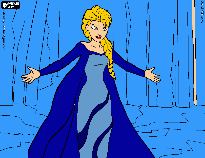 elsa desenho frozen uma aventura congelante para colorir e imprimir