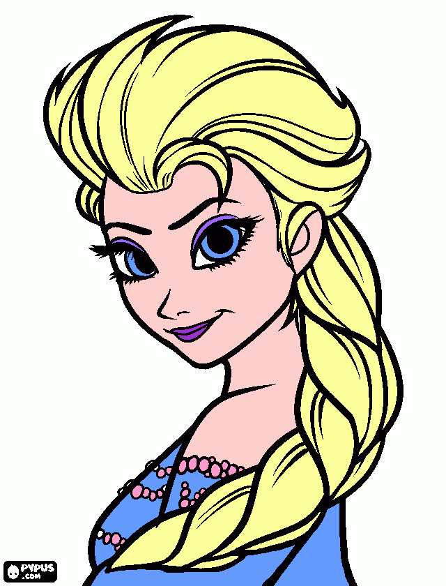 elsa do frozen para colorir e imprimir
