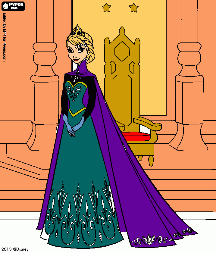 Elsa fronzer para colorir e imprimir