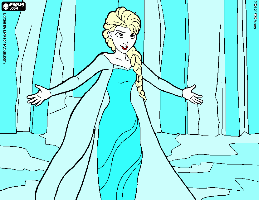 Elsa-Frozen para colorir e imprimir