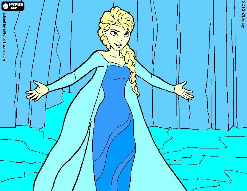 elsa livre estou para colorir e imprimir