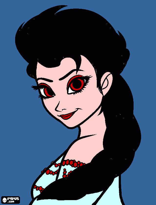 elsa preta para colorir e imprimir
