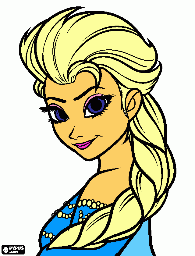 elsa  rainha do gelo para colorir e imprimir