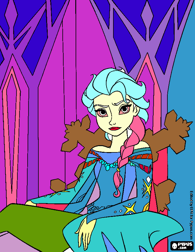 elsa triste para colorir e imprimir