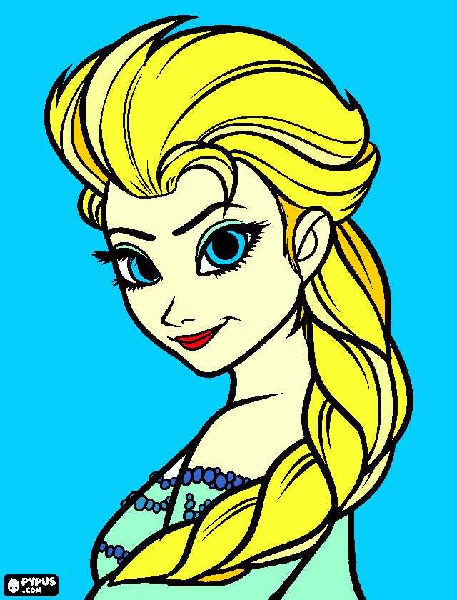 Elsa_Frozen para colorir e imprimir