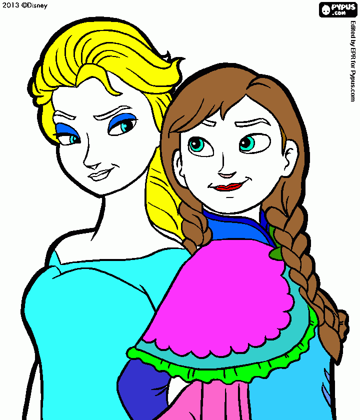 elsaeanna para colorir e imprimir