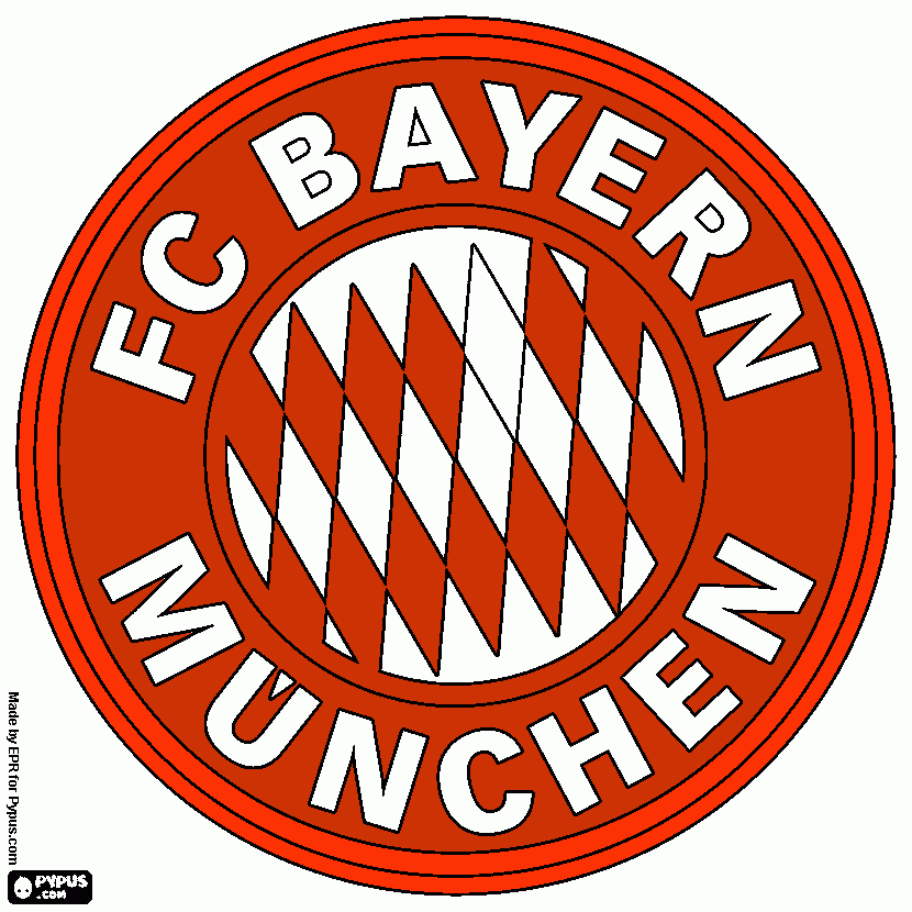 emblema do fc bayerm de munique  para colorir e imprimir