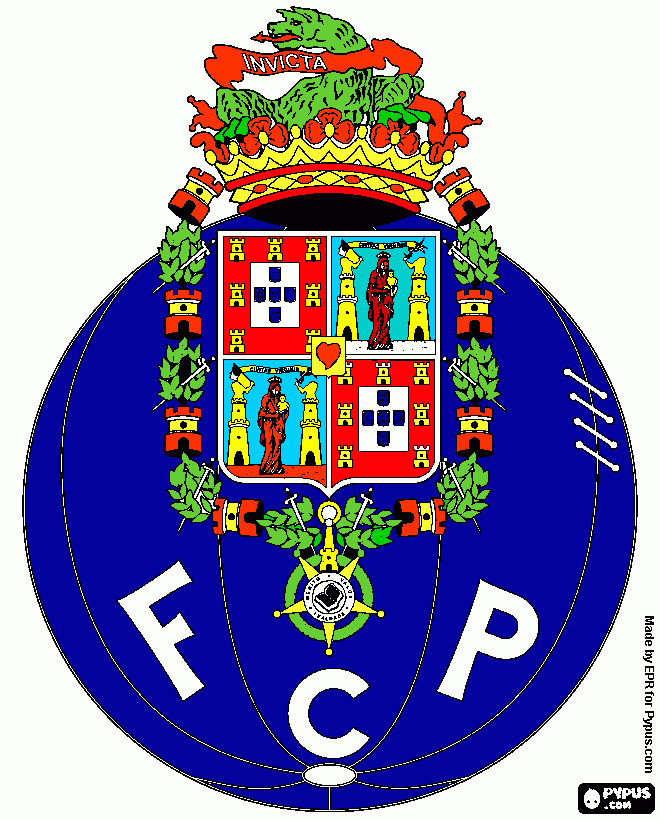 emblema do FCP para colorir e imprimir