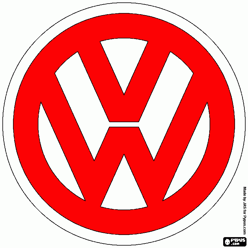 Emblema Vw para colorir e imprimir