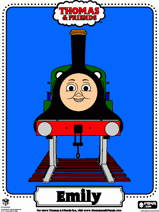 emily o trenzinho para colorir e imprimir