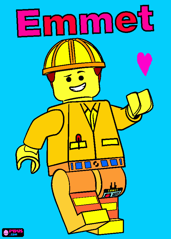 Emmet de Uma Aventura Lego para colorir e imprimir