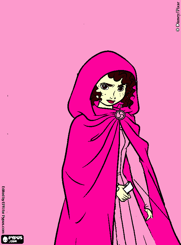 encapuzada para colorir e imprimir