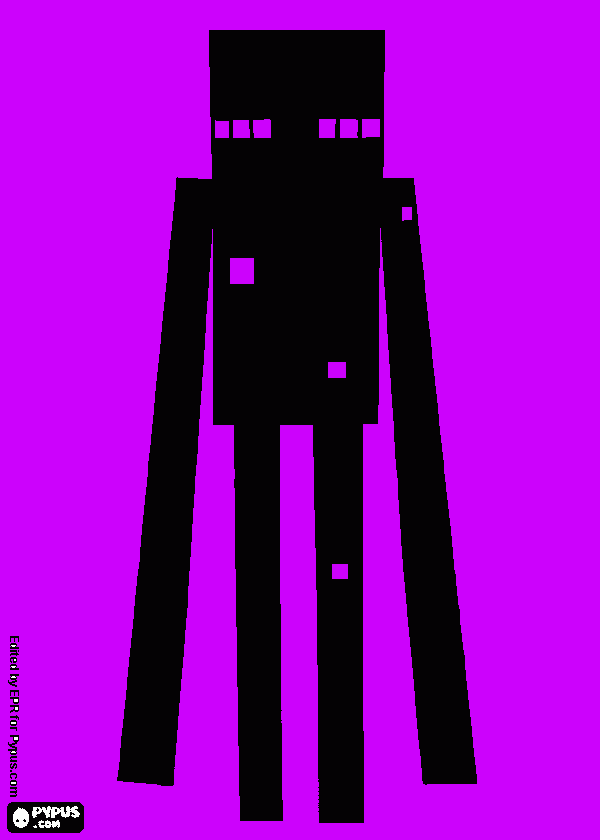 endermen de minicreft para colorir e imprimir