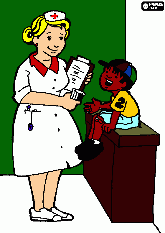 enfermeira paciente para colorir e imprimir