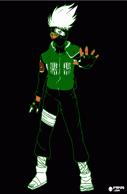 enzo kakashi para colorir e imprimir