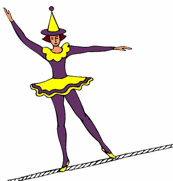 Equilibrista para colorir e imprimir