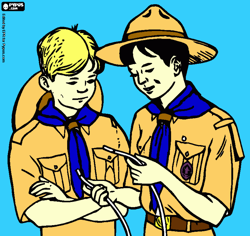 escoteiros para colorir e imprimir