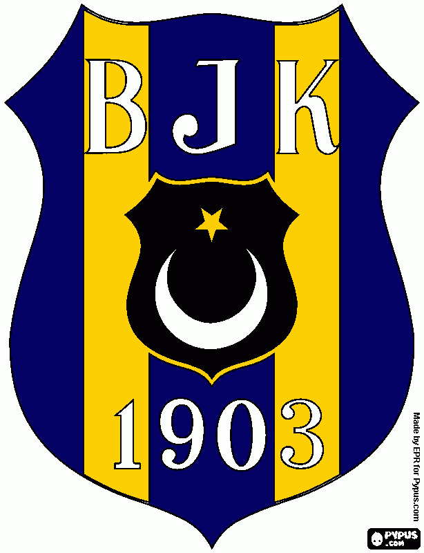 Escudo besiktas para colorir e imprimir