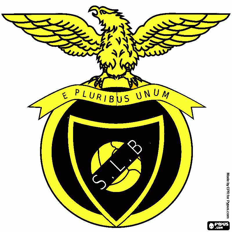 Escudo com mascote do time para colorir e imprimir