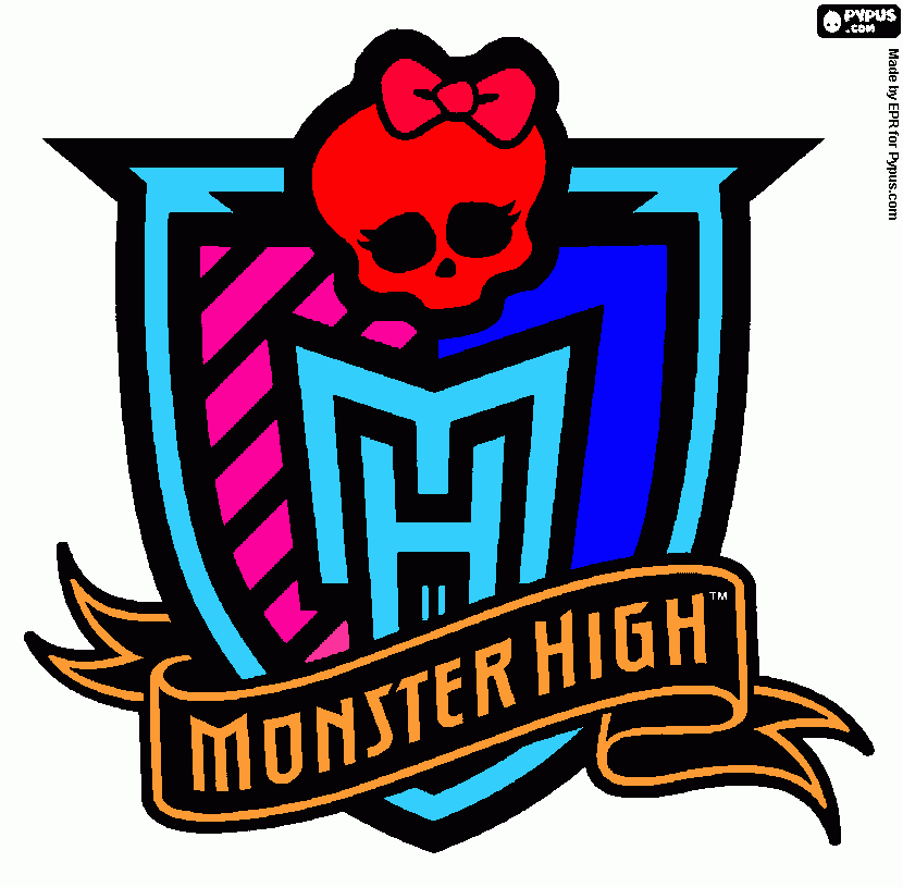 Escudo da Monster High para colorir e imprimir