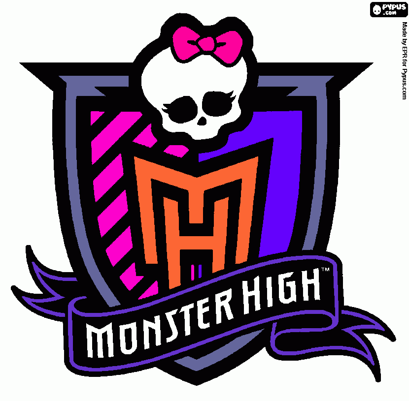 escudo de Monster high para colorir e imprimir