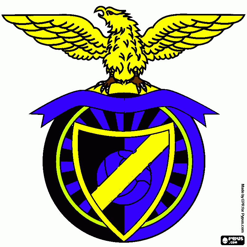 Escudo de time ! para colorir e imprimir