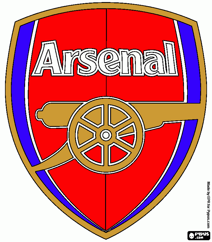 escudo do arsenal para colorir e imprimir