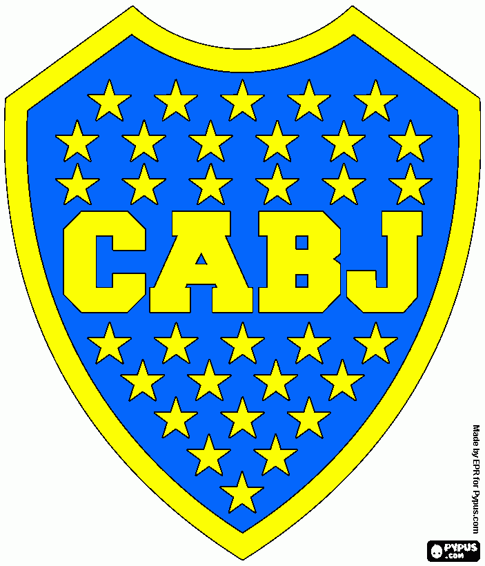 Escudo do Boca Juniors para colorir e imprimir