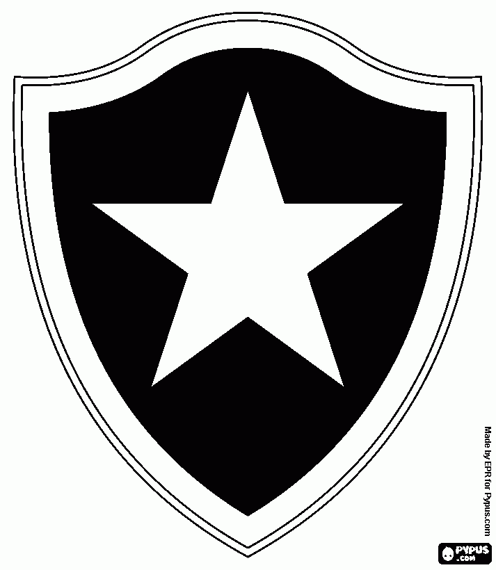 Escudo do Botafogo para colorir e imprimir