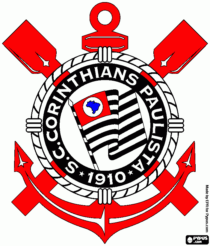 escudo do Coringão o bom... para colorir e imprimir