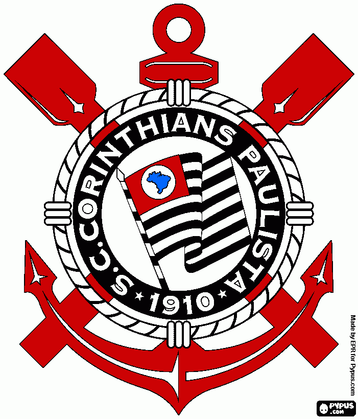 escudo do corinthias para colorir e imprimir
