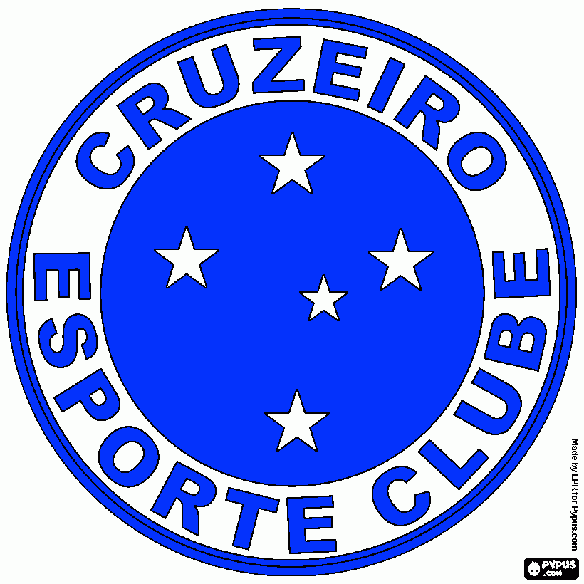 ESCUDO DO CRUZEIRO para colorir e imprimir
