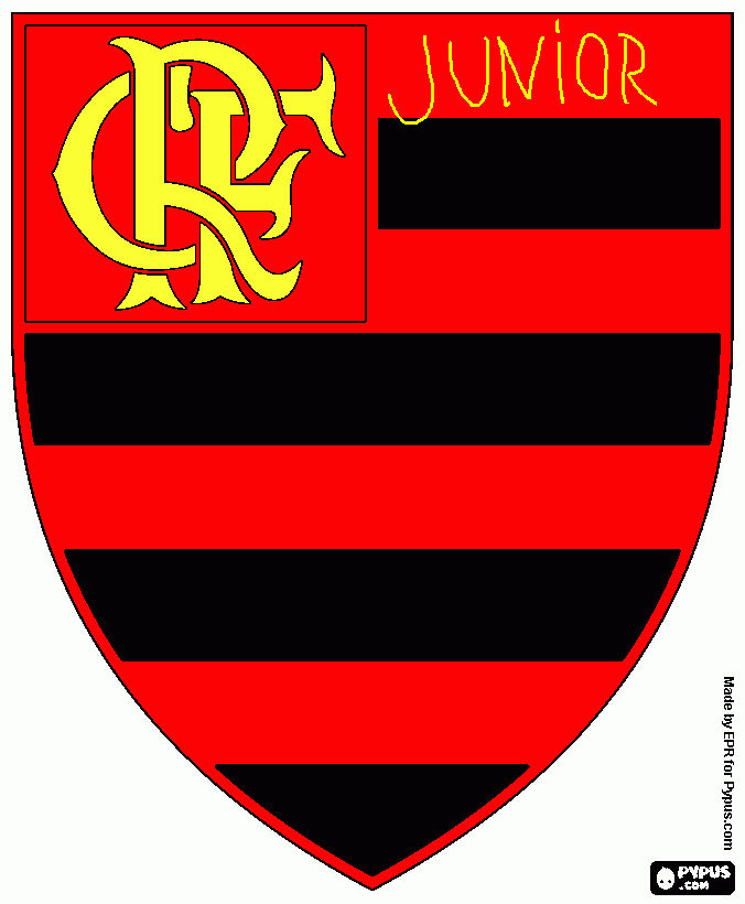 escudo do flamengo para colorir e imprimir