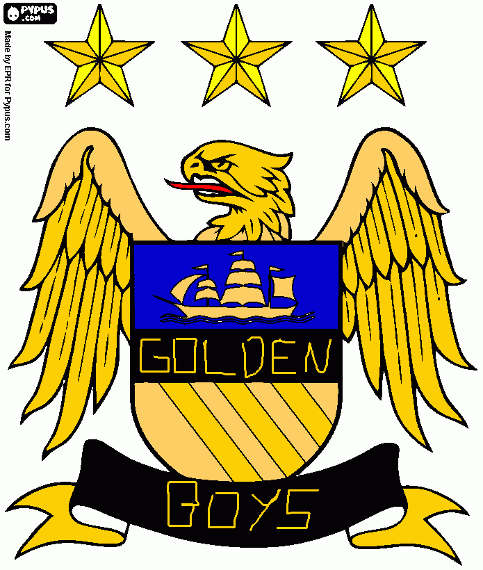 Escudo do golden boys para colorir e imprimir