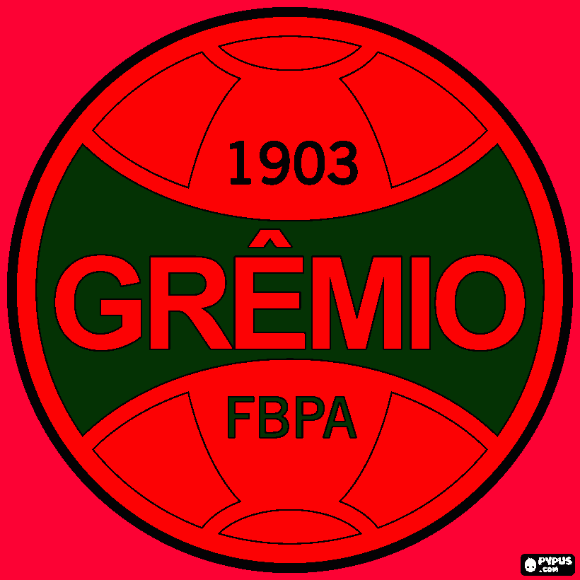 Escudo do Gremio Colorado para colorir e imprimir