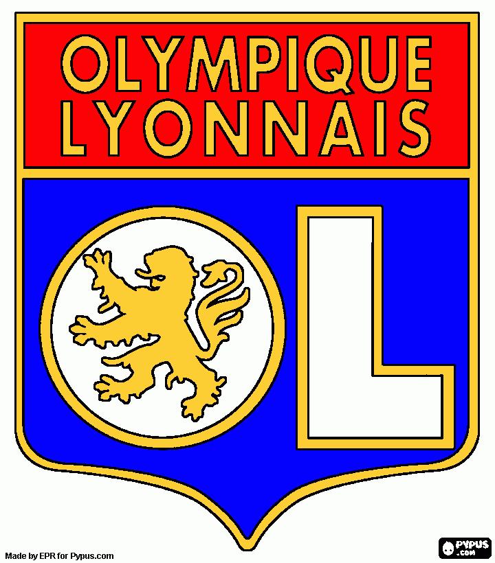 escudo do lyon para colorir e imprimir