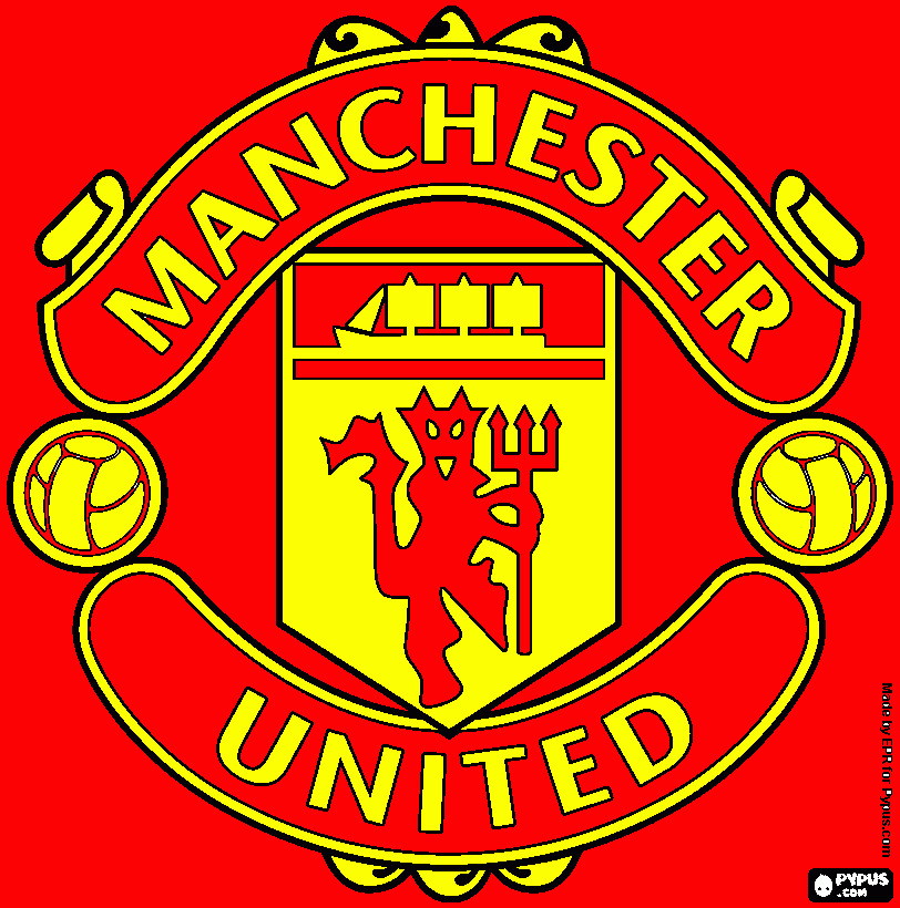 Escudo do manchester united para colorir e imprimir