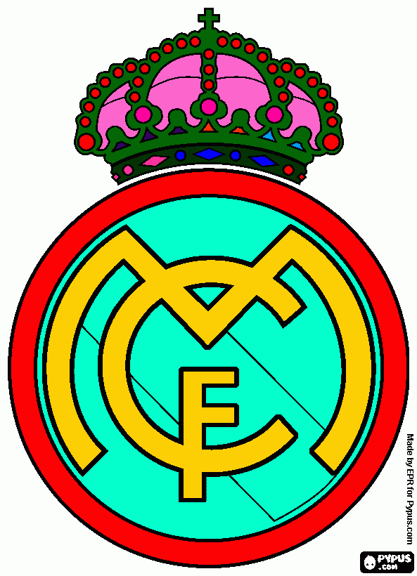 Escudo do Meu Timão Real Madrid para colorir e imprimir