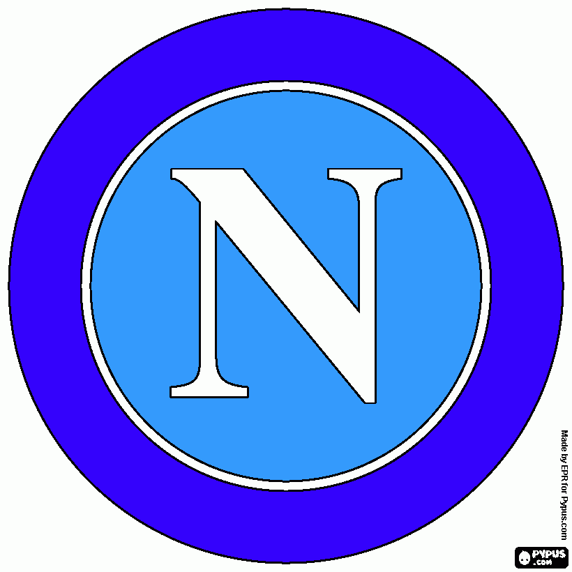 escudo do napoli para colorir e imprimir